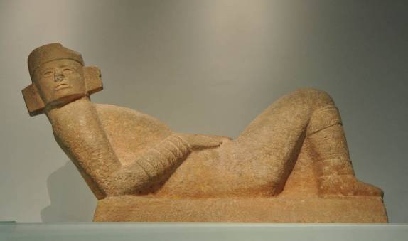 Peças mayas expostas no Museu da Cultura Maya, em Mérida, a capital do Yucatán, no México